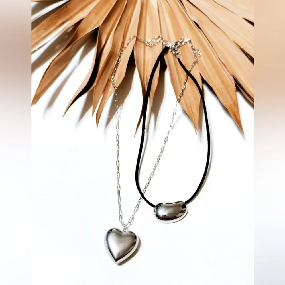 Boho  heart necklace N438